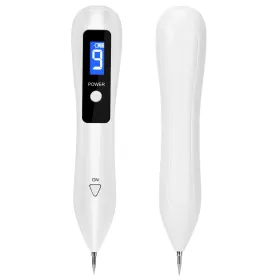 Skin Tag Repair Kit Portable Beauty Equipment Multi-Level With Home Usage USB Charging LCD Level Adjustable 6 Replaceable Needles (Option: White)